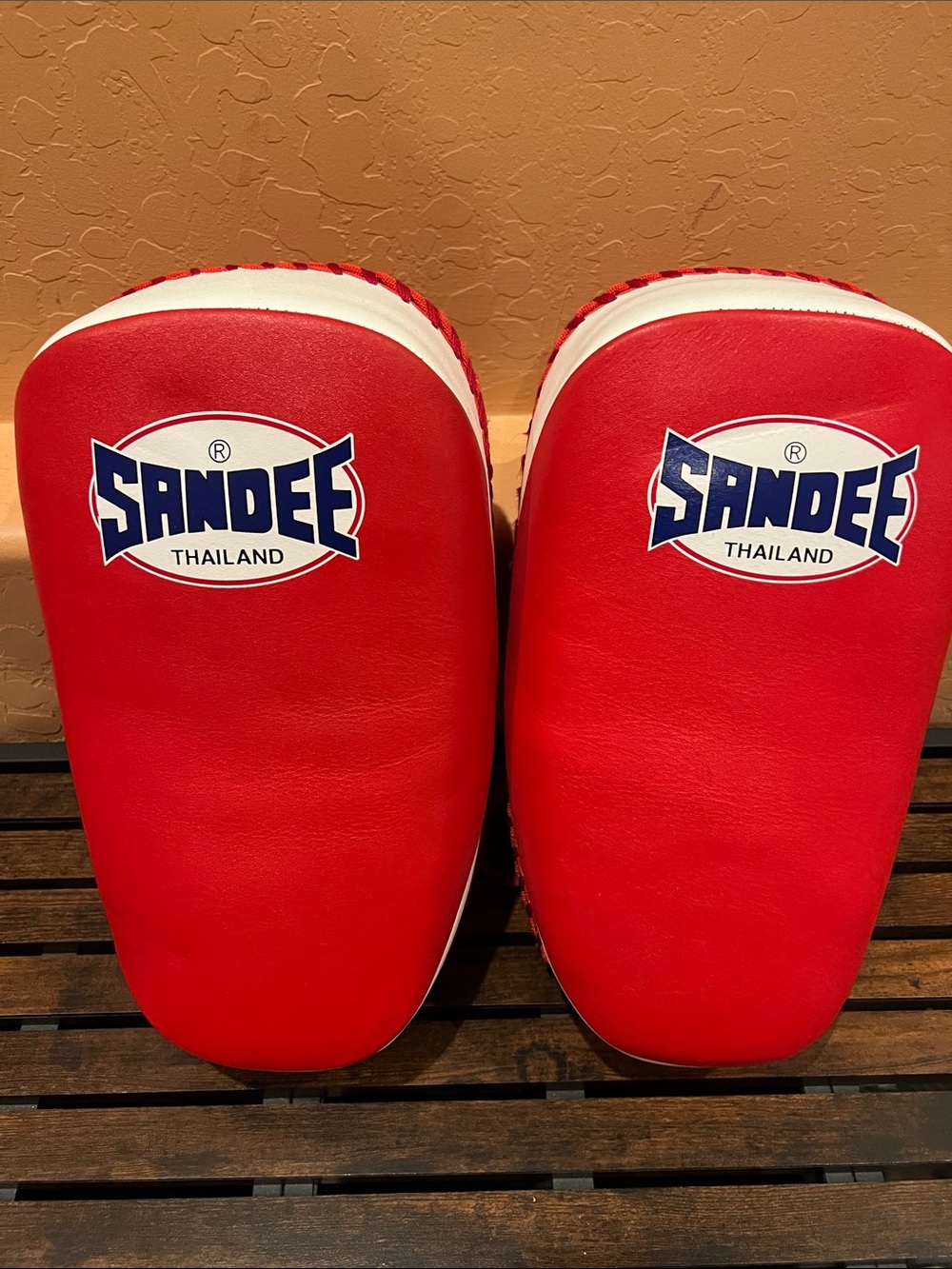 Sandee Muay Thai blockers. Barely used